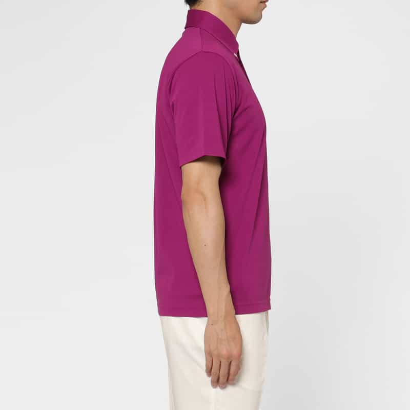 BARNEYS NEW YORK ドライ素材ボタンダウンポロシャツ CORAL