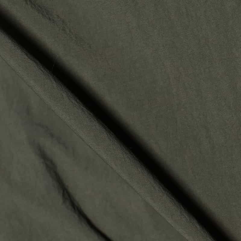 BARNEYS NEW YORK ナイロン ガーメンドダイ ステンカラーコート KHAKI