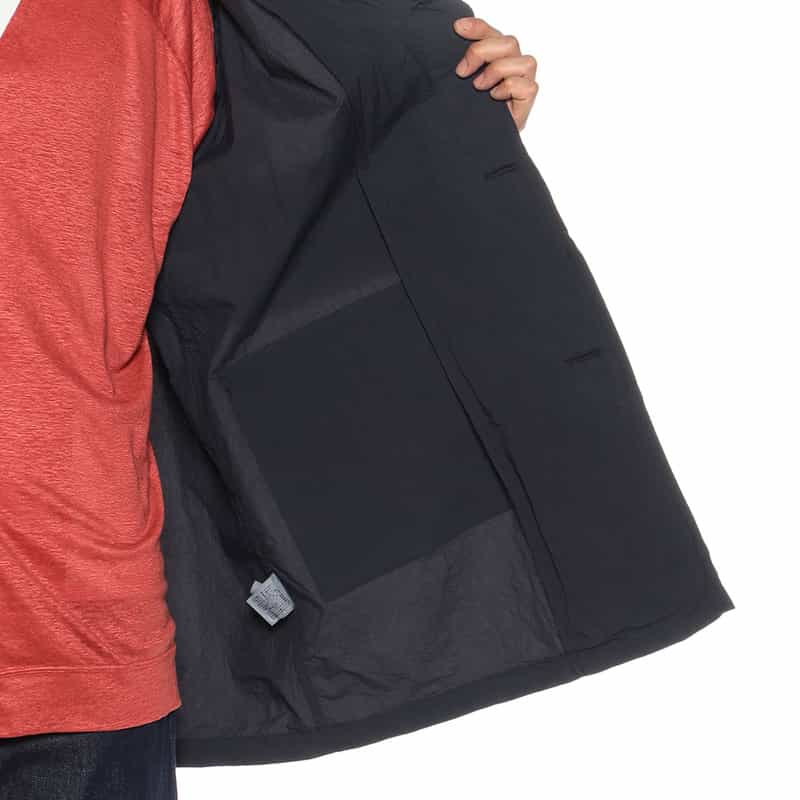 BARNEYS NEW YORK ナイロン ガーメンドダイ ステンカラーコート NAVY