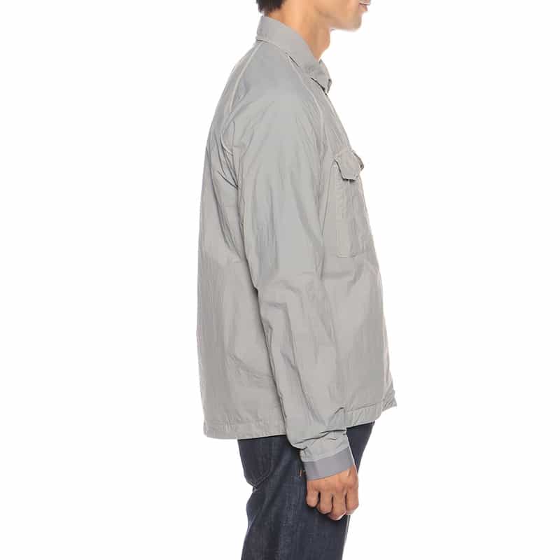 BARNEYS NEW YORK ナイロン ガーメンドダイ シャツブルゾン GRAY