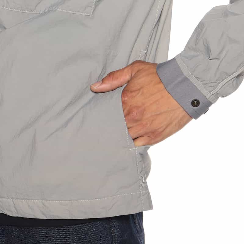 BARNEYS NEW YORK ナイロン ガーメンドダイ シャツブルゾン GRAY