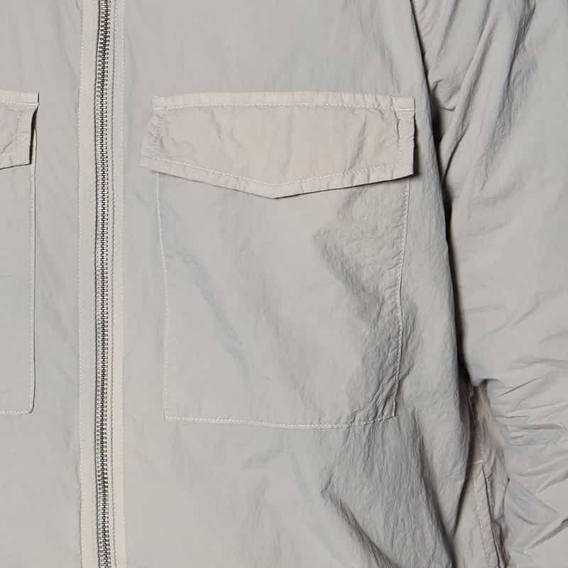 BARNEYS NEW YORK ナイロン ガーメンドダイ シャツブルゾン GRAY