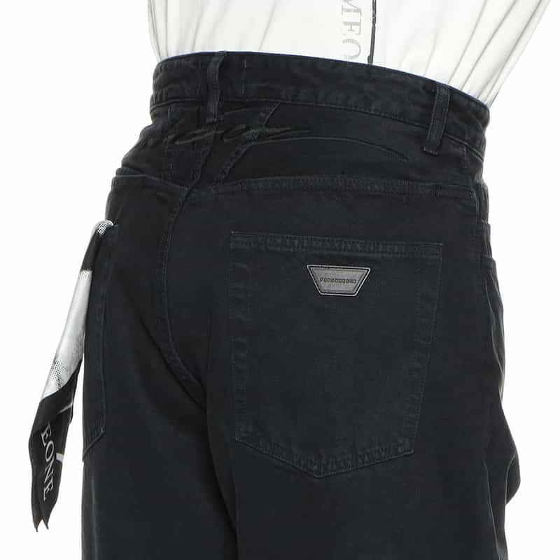 FORSOMEONE 5ポケットデニムパンツ BLACK