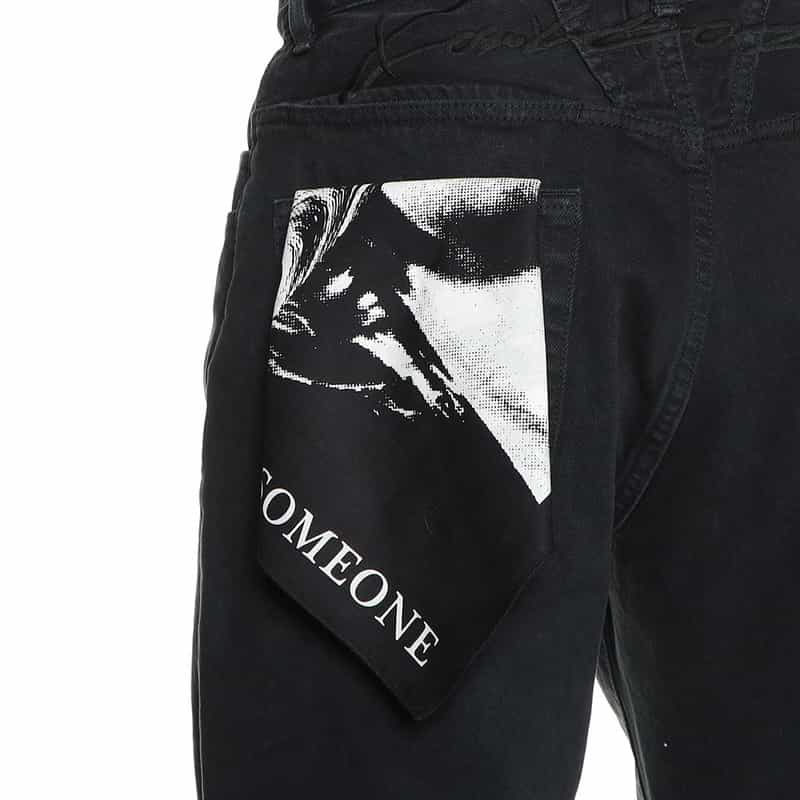 FORSOMEONE 5ポケットデニムパンツ BLACK