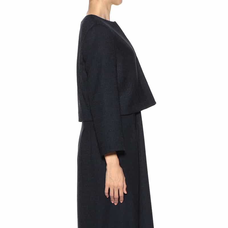 BARNEYS NEW YORK セットアップノーカラージャケット NAVY