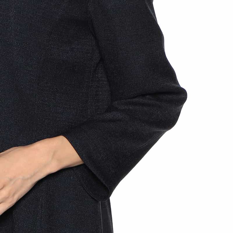 BARNEYS NEW YORK セットアップノーカラージャケット NAVY