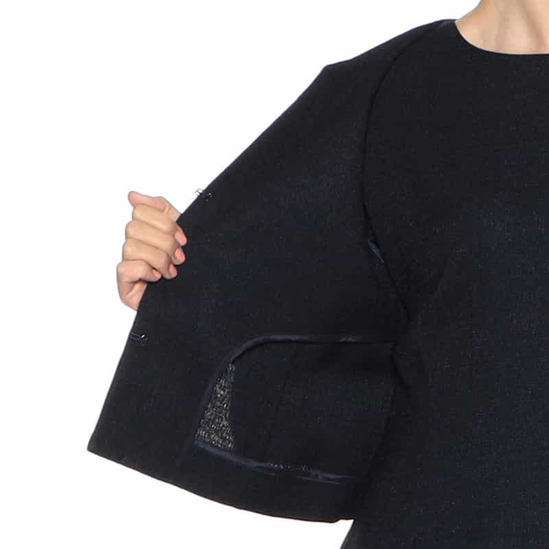 BARNEYS NEW YORK セットアップノーカラージャケット NAVY