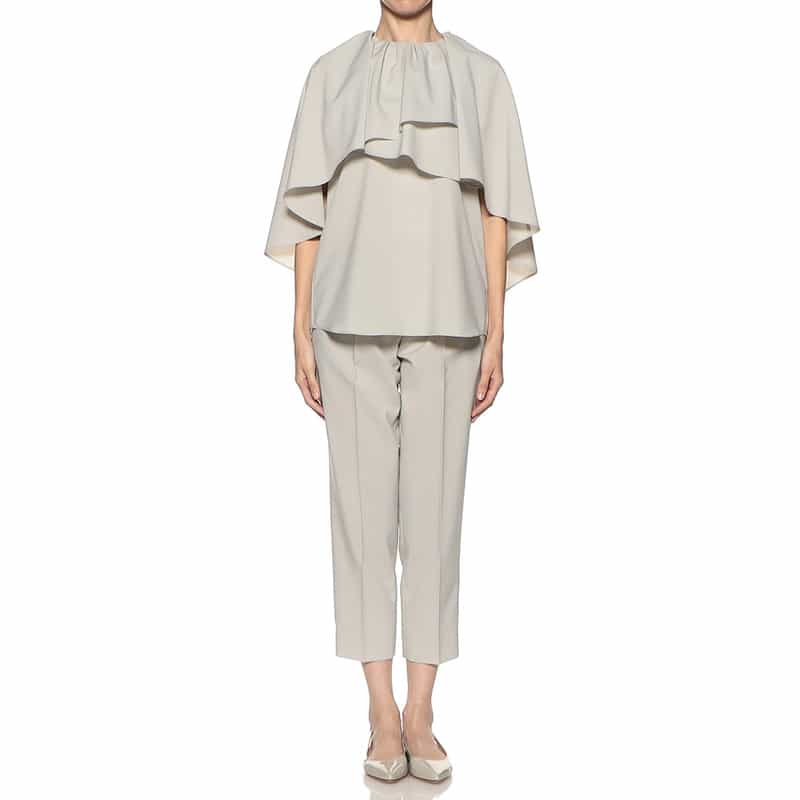 BARNEYS NEW YORK セットアップウォッシャブルテーパードパンツ LIGHT GRAY