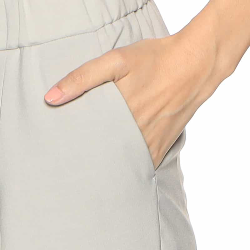 BARNEYS NEW YORK セットアップウォッシャブルテーパードパンツ LIGHT GRAY