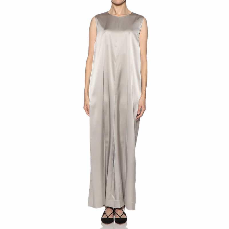 BARNEYS NEW YORK ウォッシャブルサテンライクオールインワン CHAMPAGNE