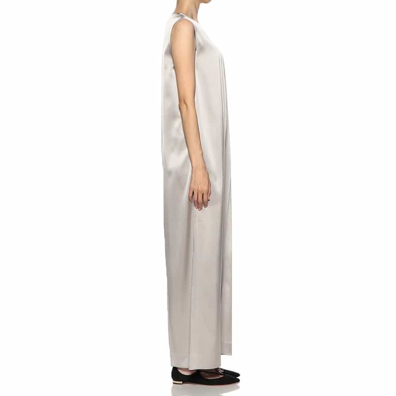 BARNEYS NEW YORK ウォッシャブルサテンライクオールインワン CHAMPAGNE