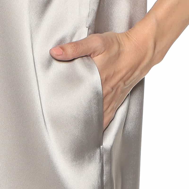 BARNEYS NEW YORK ウォッシャブルサテンライクオールインワン CHAMPAGNE