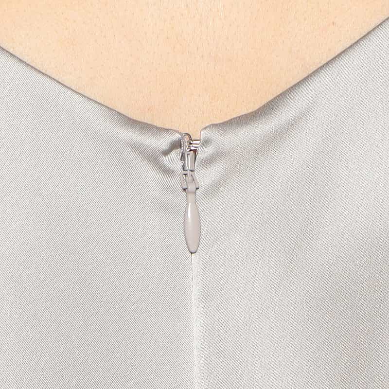 BARNEYS NEW YORK ウォッシャブルサテンライクオールインワン CHAMPAGNE