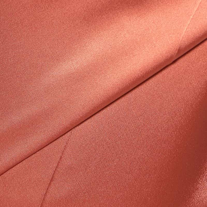 BARNEYS NEW YORK ウォッシャブルサテンライクテーパードパンツ ORANGE
