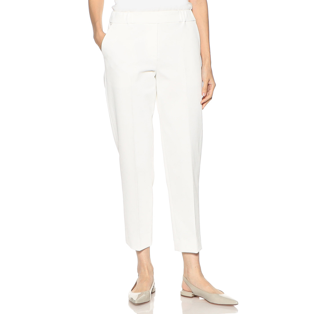 ウォッシャブルボディシェルテーパードクロップドパンツ