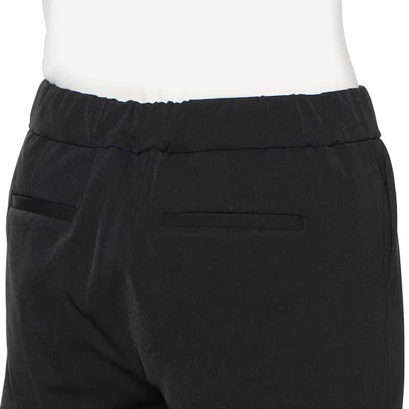 BARNEYS NEW YORK ウォッシャブルボディシェルテーパードクロップドパンツ BLACK