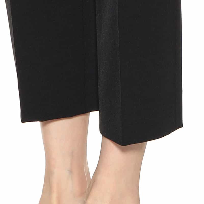 BARNEYS NEW YORK ウォッシャブルボディシェルテーパードクロップドパンツ BLACK