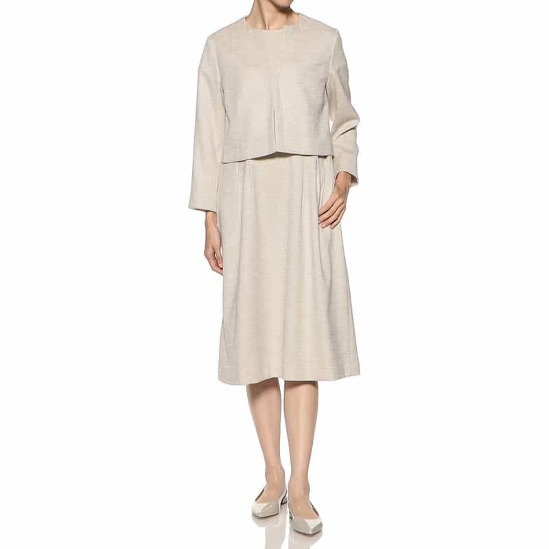 BARNEYS NEW YORK セットアップタックドレス BEIGE