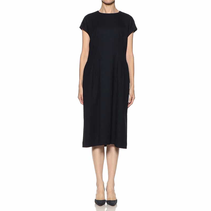 BARNEYS NEW YORK セットアップタックドレス NAVY