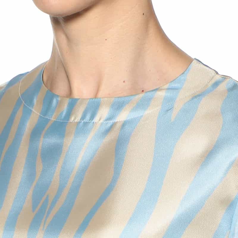 BARNEYS NEW YORK セットアップウォッシャブルプリントブラウス LIGHT BLUE