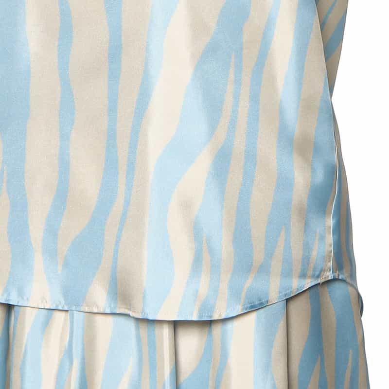 BARNEYS NEW YORK セットアップウォッシャブルプリントブラウス LIGHT BLUE