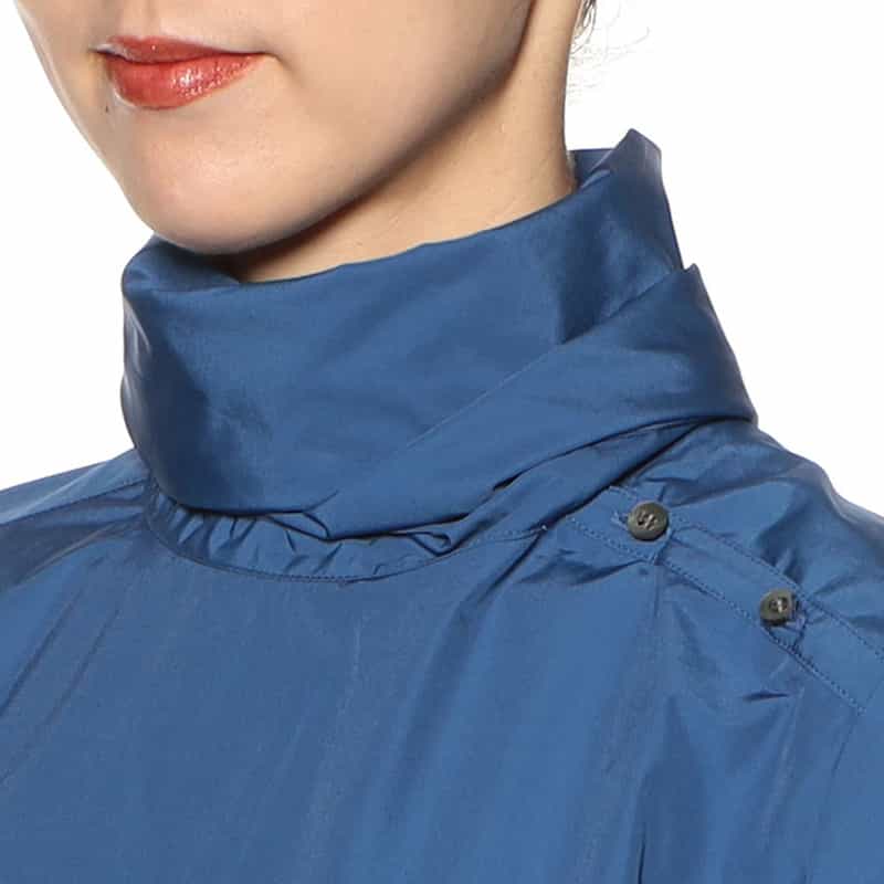 BARNEYS NEW YORK ウォッシャブル ビッグボウタイブラウス BLUE