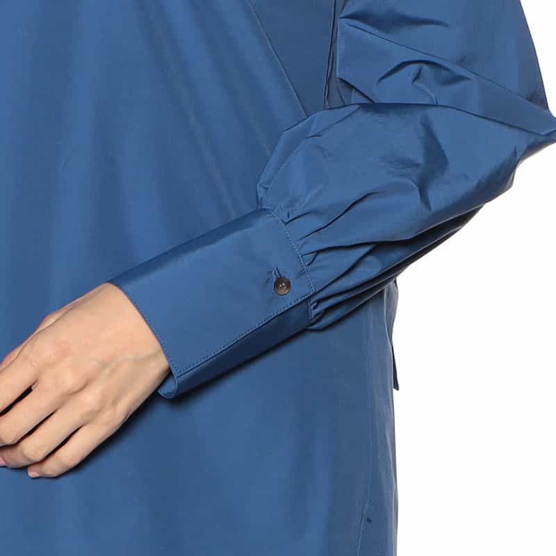 BARNEYS NEW YORK ウォッシャブル ビッグボウタイブラウス BLUE