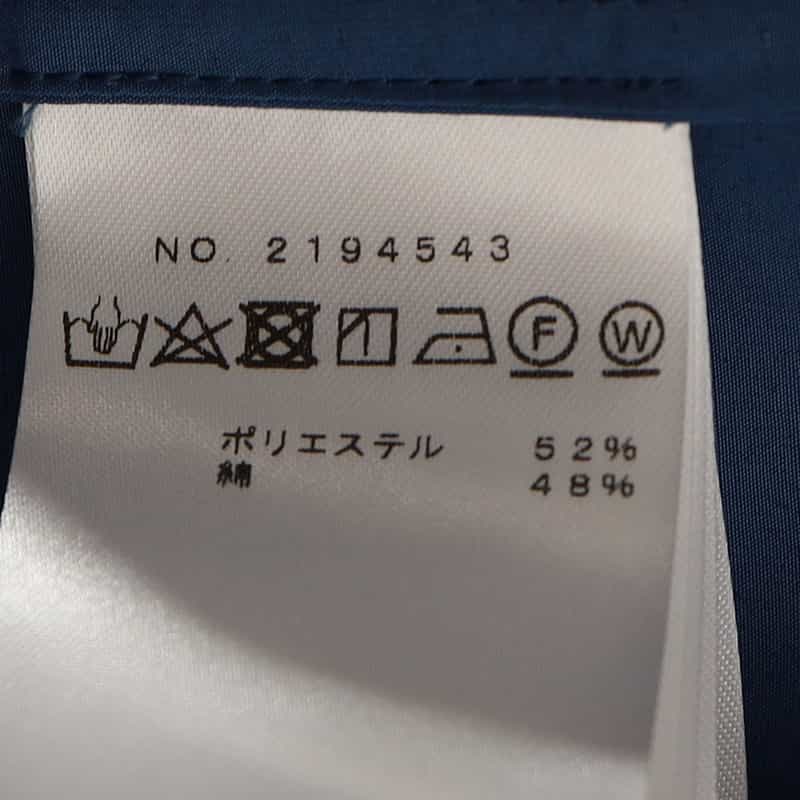 BARNEYS NEW YORK ウォッシャブル ビッグボウタイブラウス BLUE