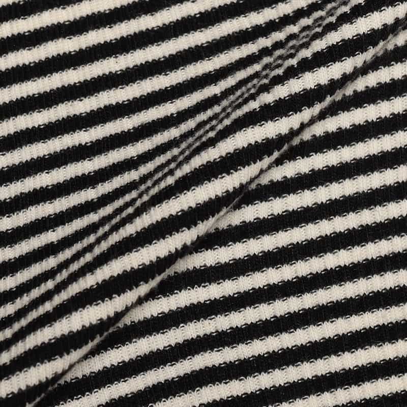 KIIRA ボーダー柄タンクトップ BLACK