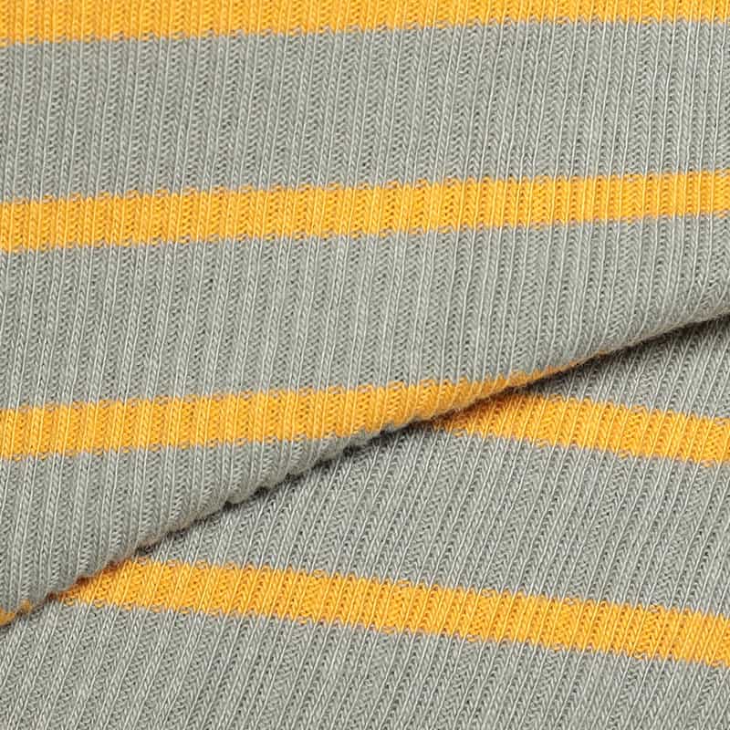 KIIRA ボーダー柄アシンメトリーカットソー GREEN