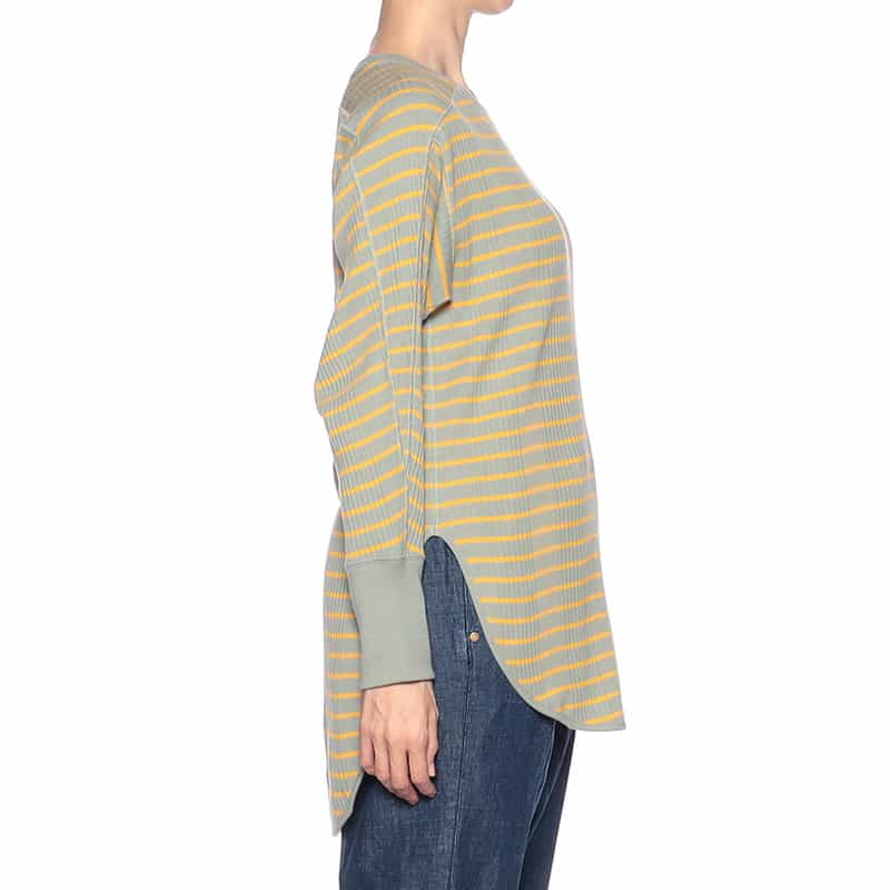 KIIRA ボーダー柄ロングスリーブTシャツ GREEN