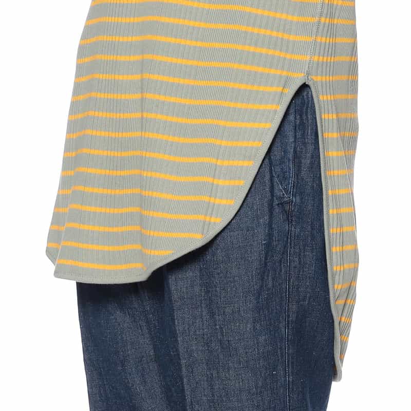 KIIRA ボーダー柄ロングスリーブTシャツ GREEN