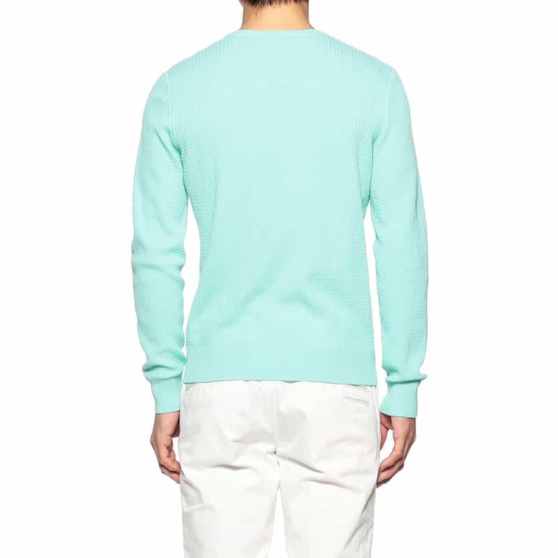 GRANSASSO フレッシュコットンニットプルオーバー TURQUOISE