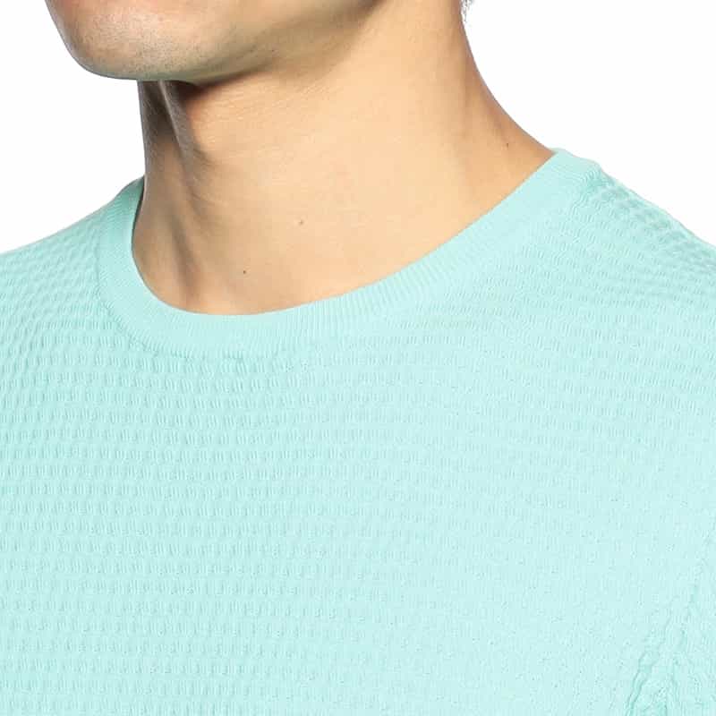 GRANSASSO フレッシュコットンニットプルオーバー TURQUOISE
