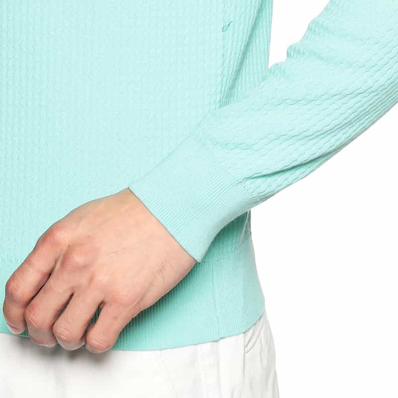GRANSASSO フレッシュコットンニットプルオーバー TURQUOISE