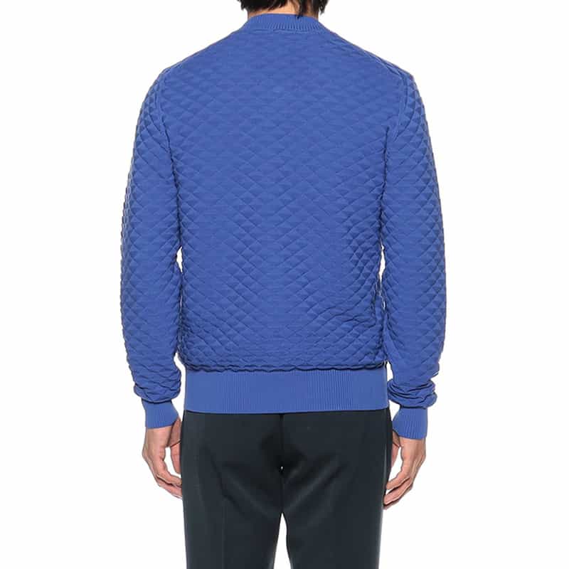 DRUMOHR ジップアップニットブルゾン BLUE