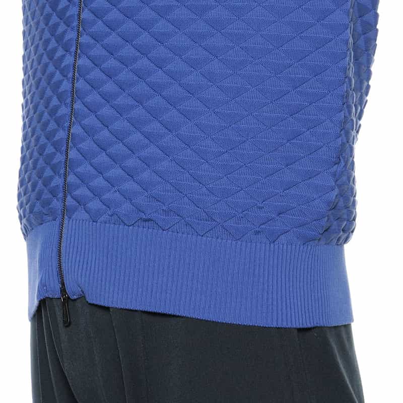 DRUMOHR ジップアップニットブルゾン BLUE