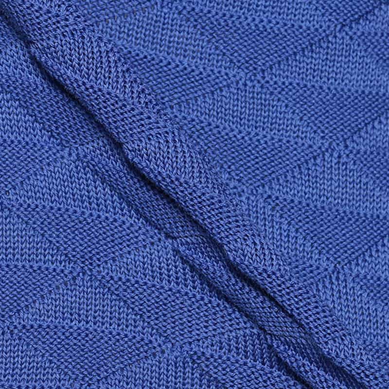 DRUMOHR ジップアップニットブルゾン BLUE
