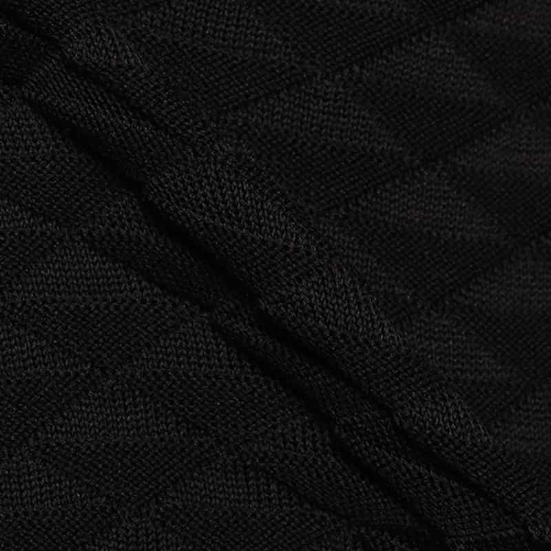 DRUMOHR ジップアップニットブルゾン BLACK