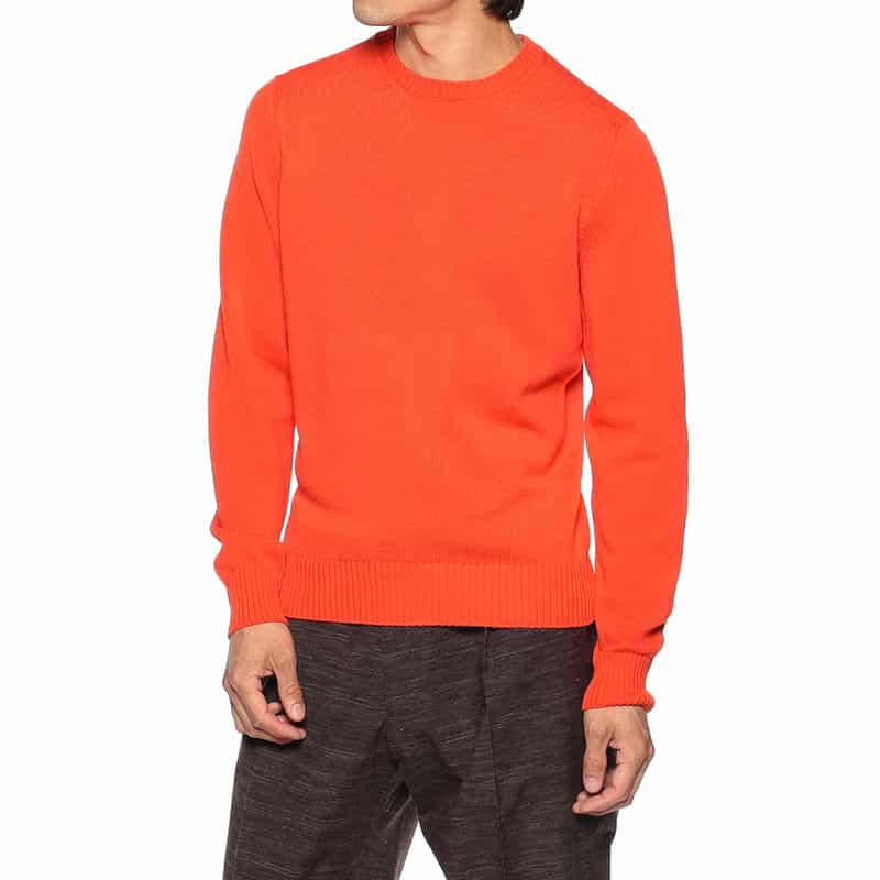 DRUMOHR コットンニットプルオーバー ORANGE