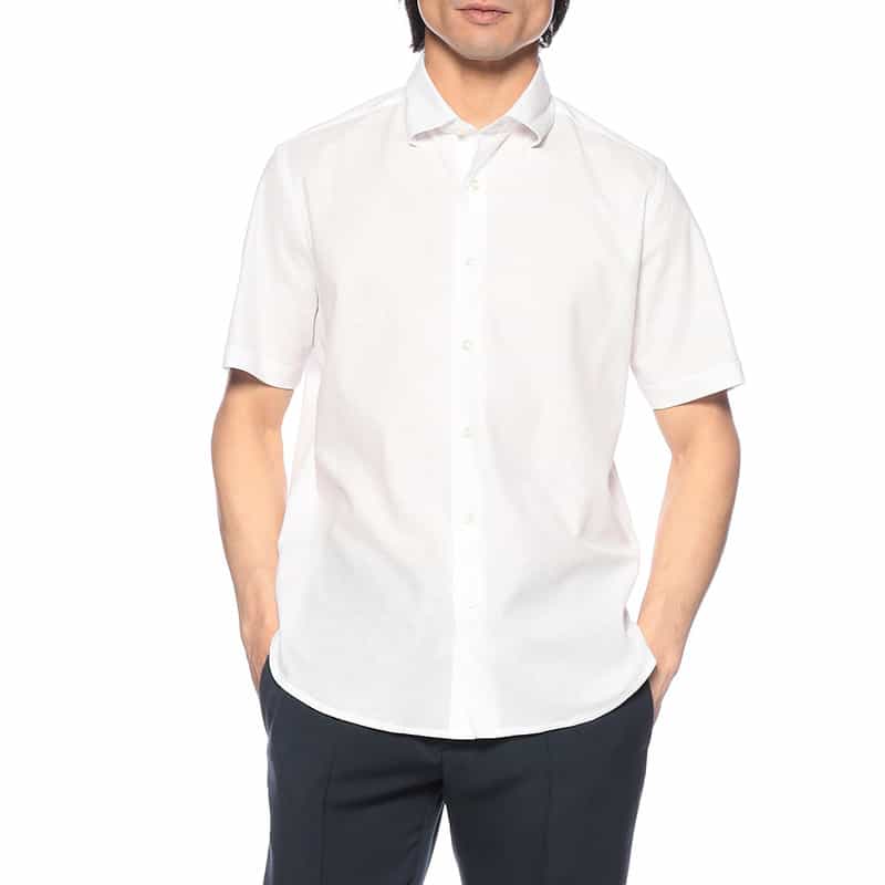 GUY ROVER 半袖ワッフルジャージーシャツ WHITE