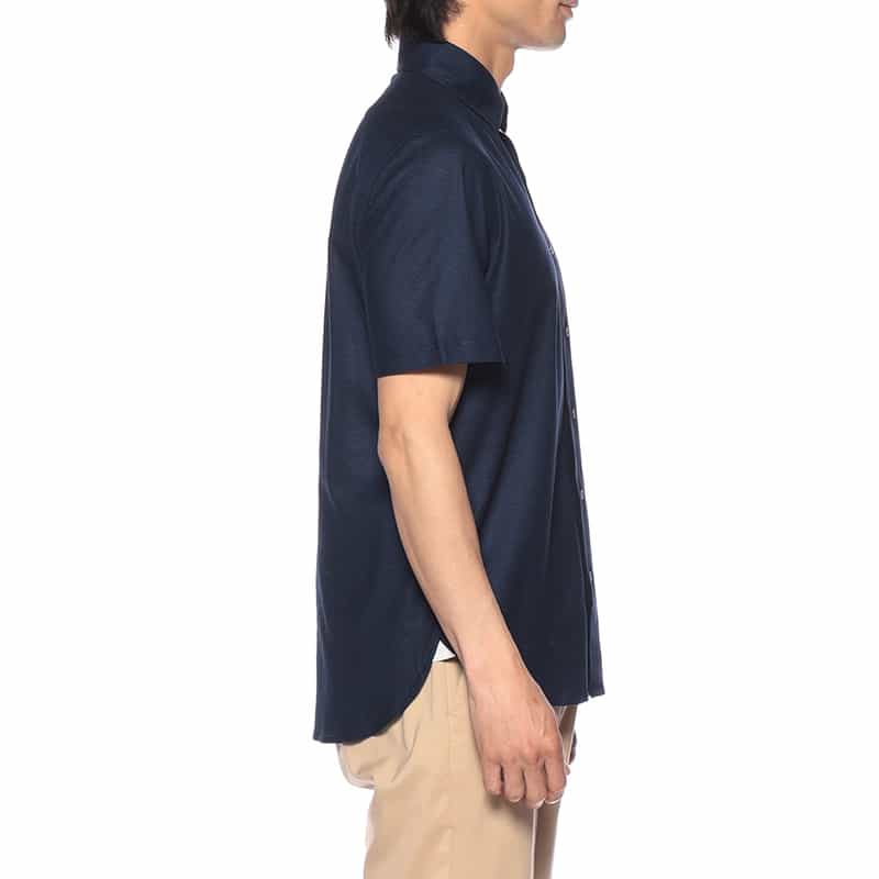 GUY ROVER 半袖ワッフルジャージーシャツ NAVY
