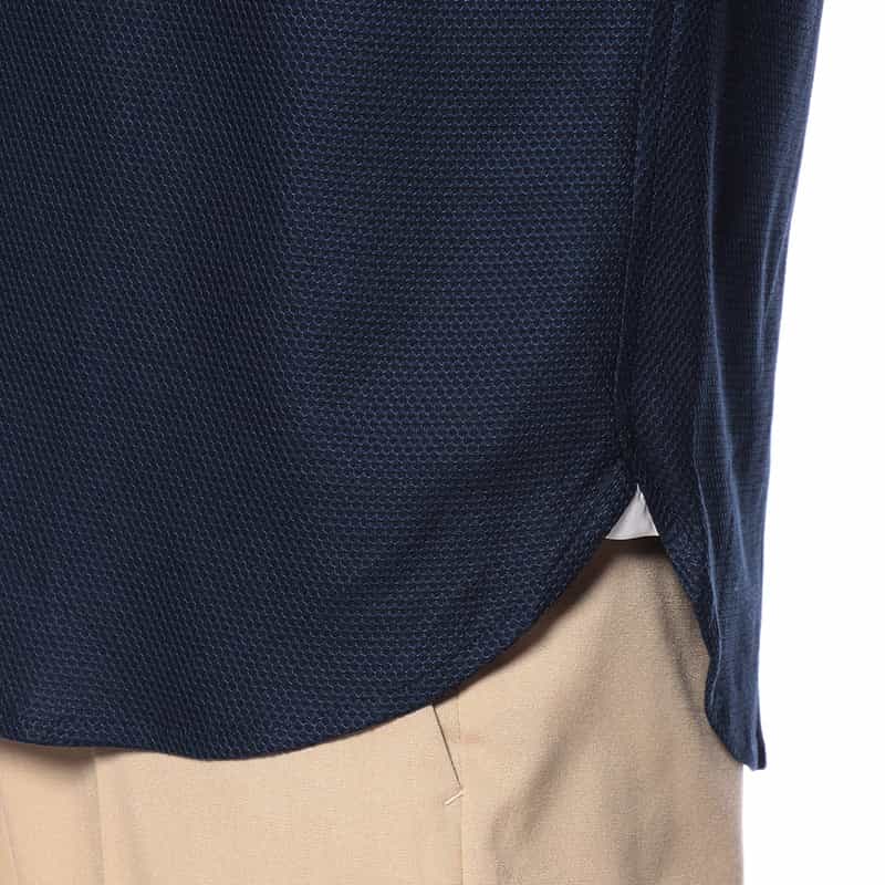 GUY ROVER 半袖ワッフルジャージーシャツ NAVY