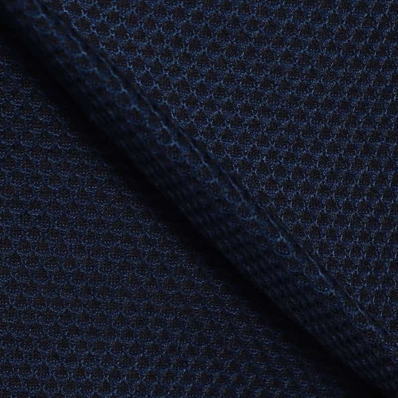 GUY ROVER ワッフルジャージーポロシャツ NAVY