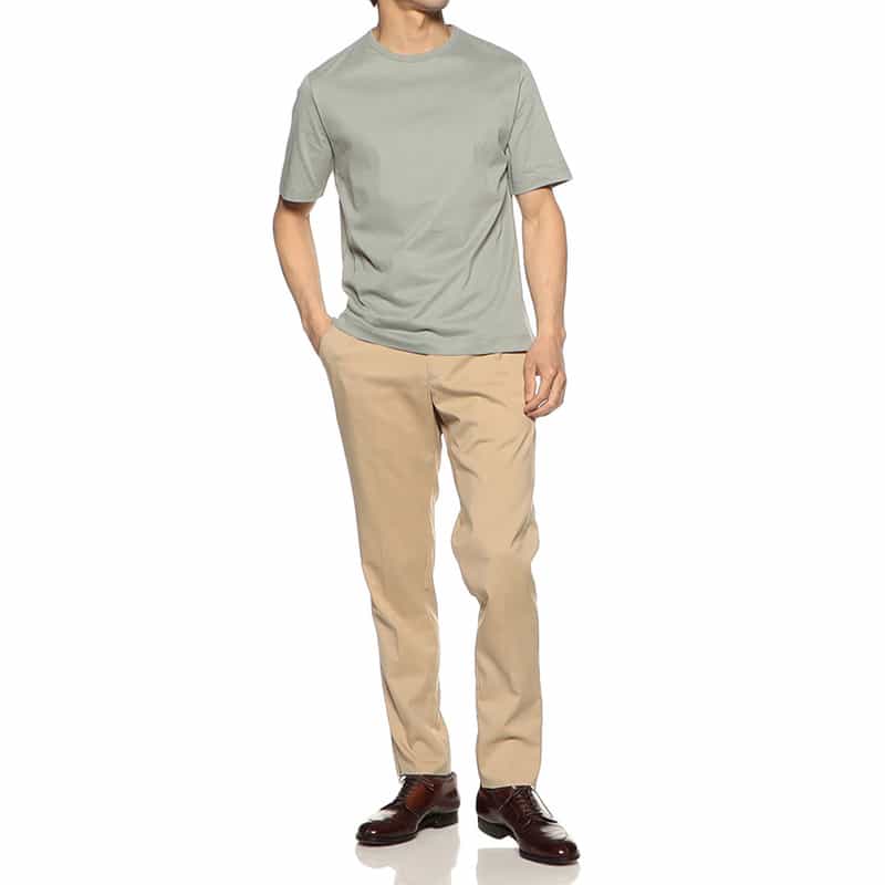 THREE DOTS ニューサンデッドジャージーTシャツ LIGHT GREEN