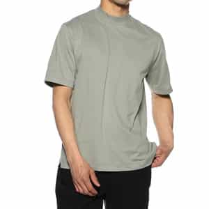 ニューサンデッドジャージーモックネックTシャツ
