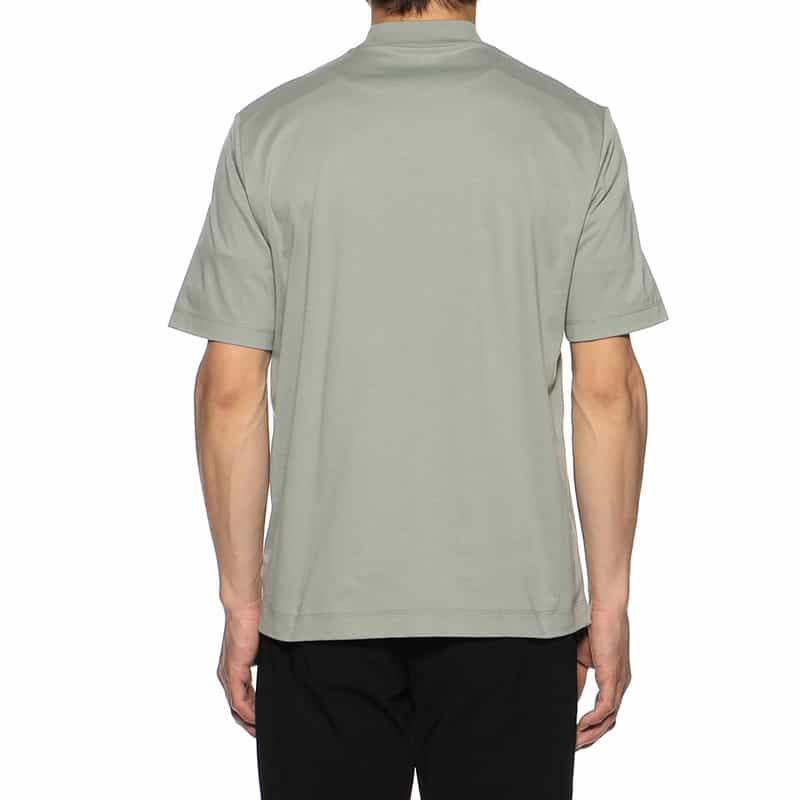 THREE DOTS ニューサンデッドジャージーモックネックTシャツ LIGHT GREEN