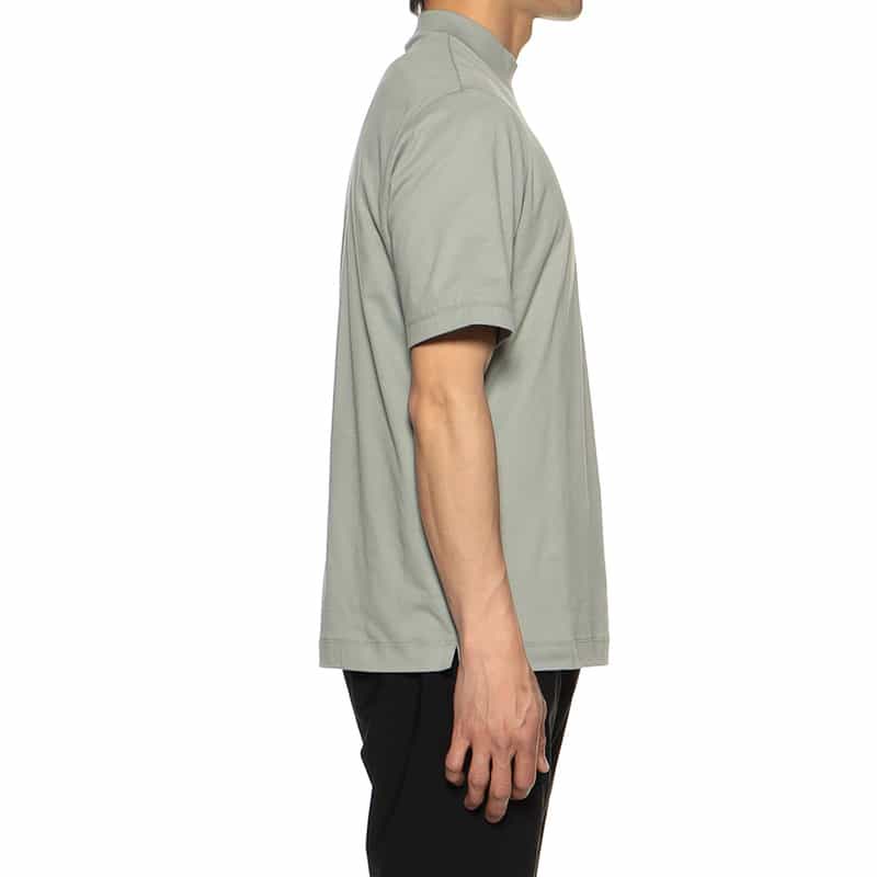 THREE DOTS ニューサンデッドジャージーモックネックTシャツ LIGHT GREEN