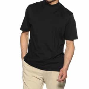 ニューサンデッドジャージーモックネックTシャツ