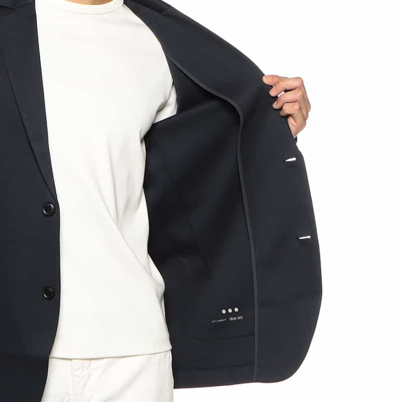 THREE DOTS ダンボールニットジャケット BLACK